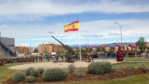 El cañón FT-44 cuando estaba instalado en el barrio de Montecarmelo - Foto del Ayuntamiento de Madrid