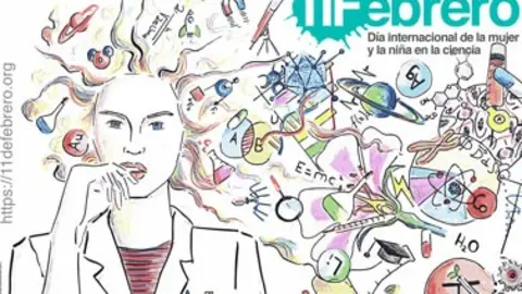 Cartel promocional del Día Internacional de la Mujer y la Niña en la ciencia, que es el próximo 11 de febrero - Foto del Museo Nacional de Ciencias Naturales de Madrid (MNCN)