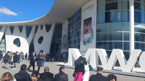 Entrada del Mobile World Congress 2024 en la Fira de Barcelona - Foto de Servimedia