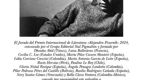 Premio Internacional de Poesía “Alejandra Pizarnik” 2024