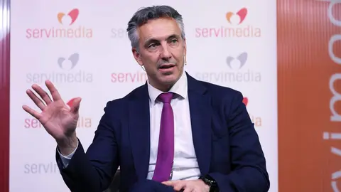 Carlos Novillo, durante su entrevista en Servimedia - Foto de Esteban Mesón de Arana