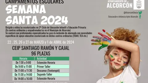 El cartel de los campamentos urbanos - Foto del Ayuntamiento de Alcorcón