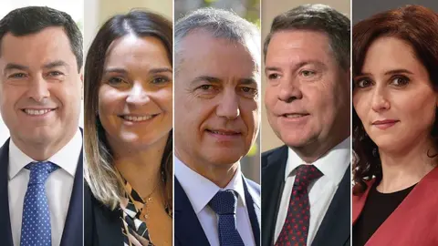 Moreno Bonilla, Prohens, Urkullu, García-Page y Díaz Ayuso - Servimedia