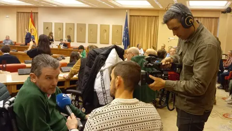 Imagen de la jornada de los enfermos de ELA en la Sala Constitucional del Congreso - Foto de Servimedia