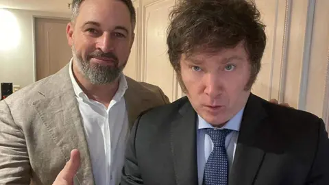Santiago Abascal y Javier Milei en un encuentro en Argentina - Foto del Twitter de Santiago Abascal
