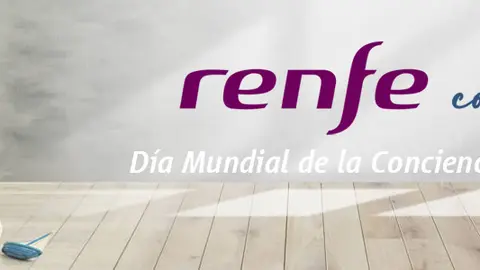 Cartel de Renfe con motivo del Día Mundial de Concienciación sobre el Autismo