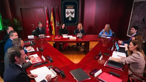 Díaz Ayuso, esta mañana en Alcobendas, en cuyo ayuntamiento se celebra con carácter extraordinario la reunión del Consejo de Gobierno - Comunidad de Madrid 2