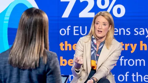 La presidenta del Parlamento Europeo, Roberta Metsola - Foto de la UE