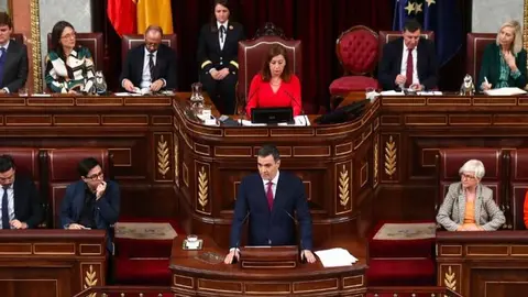 Sánchez durante una intervención en el Congreso esta legislatura - Pool Moncloa/Fernando Calvo
