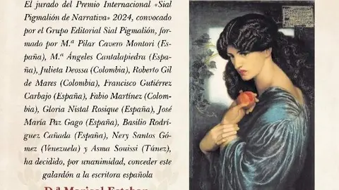 Premio Internacional Sial Pigmalión de Narrativa 2024