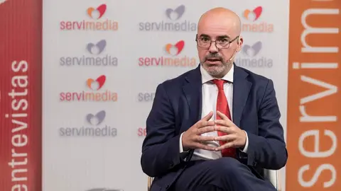 El delegado del Gobierno durante la entrevista en Servimedia - Foto de Ayuntamiento de Madrid