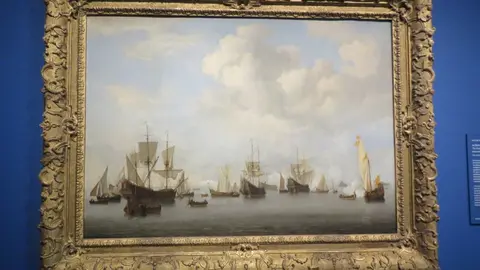 5 La flota holandesa en Goeree, h. 1672-1673, de Willem van de Velde II