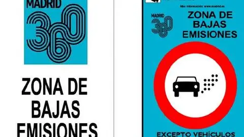 Señales zona de bajas emisiones - Ayuntamiento de Madrod