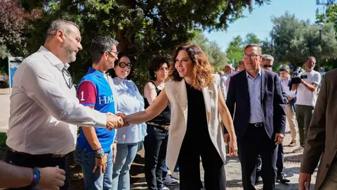 Ayuso y Serrano llegando al Comité Ejecutivo del PP de Madrid - Foto PP de Madrid