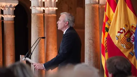 Azcón en su toma de posesión - Foto de las Cortes de Aragón
