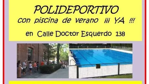 Cartel Concentración Piscina Retiro - FRAVM