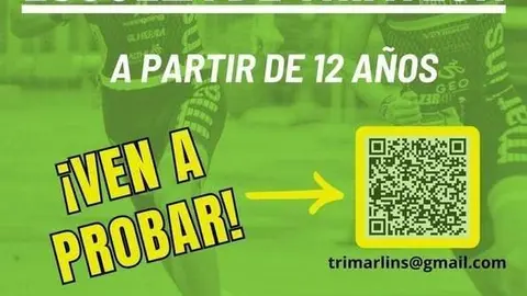 Cartel Escuela Triatlón Marlins