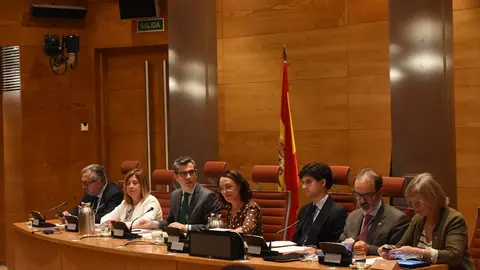 El ministro de Presidencia y Justicia, durante la comparecencia | Foto del Senado
