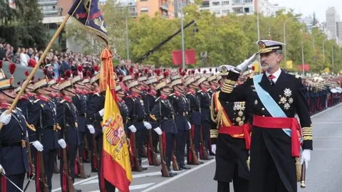 El Rey en un desfile de las Fuerzas Armadas | Foto de Ministerio de Defensa