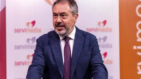 Espadas en un momento de su entrevista con Servimedia | Foto de Jorge Villa