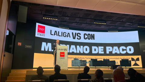 Paco Serrano en la Jornada de  reflexión sobre las claves para combatir el  discurso de odio en el fútbol profesional - Comunidad de Madrid