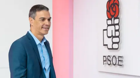 Pedro Sánchez en la reunión de la Comisión Ejecutiva Federal en la sede Ferraz - Foto de PSOE/Eva Ercolanese