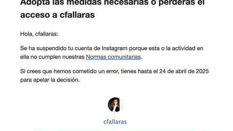 Captura de la cuenta de Fallarás