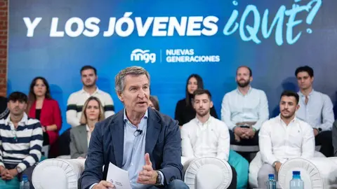 Feijóo, en el encuentro con Nuevas Generaciones | Foto del PP
