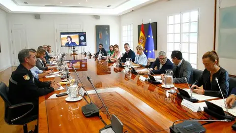 Reunión del comité de crisis | Foto del Pool Moncloa/José Manuel Álvarez