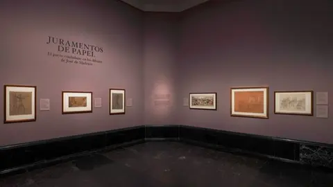 Vista de la exposición "Juramentos de Papel" en el Museo del Prado