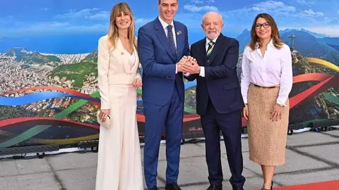 Sánchez y su esposa esta semana en Brasil en la cumbre del G-20 - Foto La Moncloa