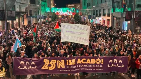 Cabecera de la manifestación vespertina en el centro de Madrid | Foto archivo de Comisión 8-M