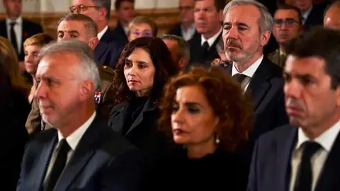 Ayuso en la misa funeral por las víctimas de la DANA en Valencia - Foto Comunidad de Madrid