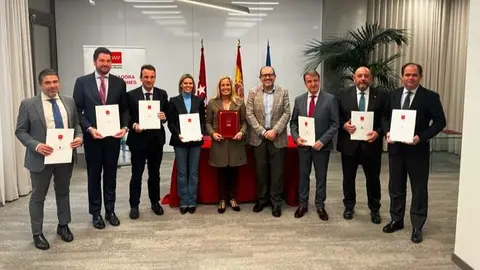 La consejera Albert ha suscrito acuerdos de colaboración con estas localidades - Foto Comunidad de Madrid