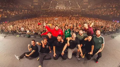 La Raíz, tras finalizar un concierto - Foto Ayuntamiento de Rivas