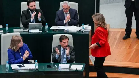 Bancada del PP durante el Pleno de este lunes - Foto Ayuntamiento de Madrid