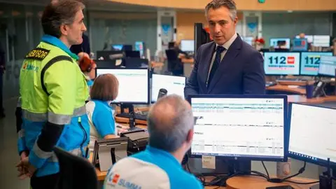Carlos Novillo hoy en la sede de la Agencia de Seguridad y Emergencias Madrid 112 - Foto Comunidad de Madrid