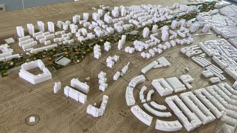Maqueta del paseo verde que sustituirá a la A-5 en superficie | Foto de Ayuntamiento de Madrid
