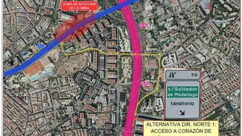 La A-2 se cortará este fin de semana por obras en el Parque de las Avenidas - Ayuntamiento de Madrid