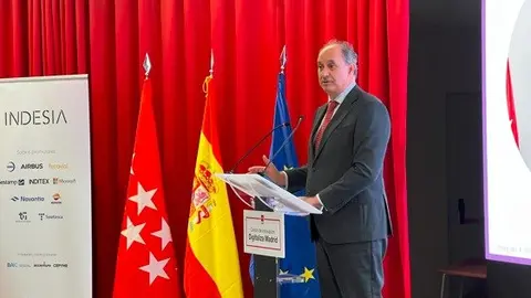 El consejero de Digitalización, Miguel López-Valverde, en la inauguración de esta jornada - Foto Comunidad de Madrid