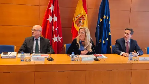 La consejera Albert, en la presentación de la memoria sobre su ejecución - Foto Comunidad de Madrid