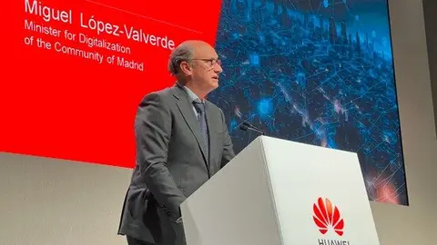 El consejero de Digitalización durante su participación en el Mobile World Congress- Foto Comunidad de Madrid