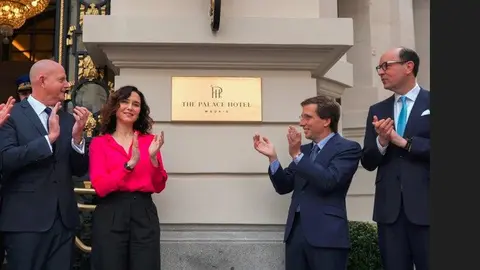 Isabel Díaz  Ayuso en la inauguración del nuevo Hotel Palace de Madrid - Foto Comunidad de Madrid