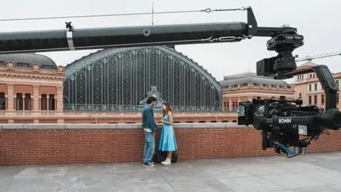 Un rodaje en la estación de Atocha | Foto de Madrid Film Office