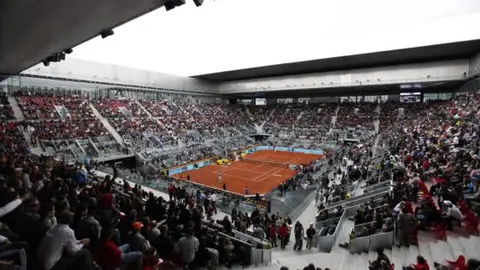 Imagen de archivo. Interior Caja Mágica durante competición deportiva