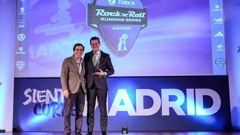 Almeida en la presentacion de la Zurich Rock and Roll Running Series Madrid