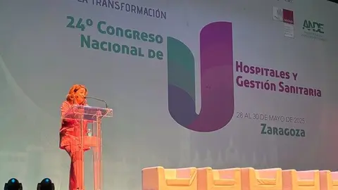 La consejera Matute, en Zaragoza en el XXIV  Congreso Nacional de Hospitales y Gestión Sanitaria - Foto Comunidad de Madrid
