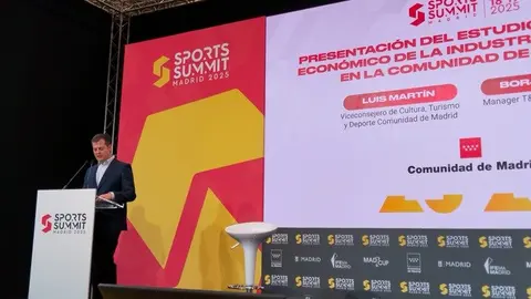 El viceconsejero Martín, en la inauguración de  Sports Summit Madrid 2025 - Foto Comunidad de Madrid