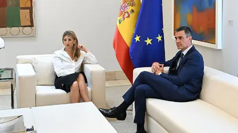 Díaz y Sánchez en su reunión de este lunes en La Moncloa | Foto de La Moncloa