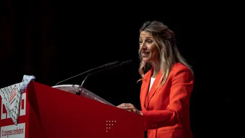 Yolanda Díaz en su intervención | Foto de CCOO